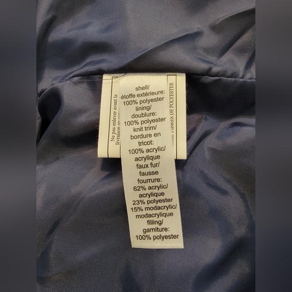 Maurices Navy Blue Vest w/Navy Knit Detailing and Brown Toggle Buttons. Size L - Picture 8 of 8